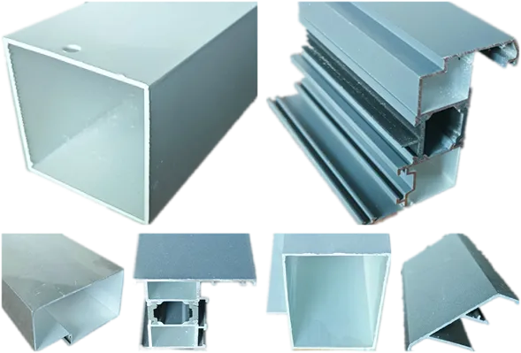 Perfil de aluminio extruido con acabado laminado